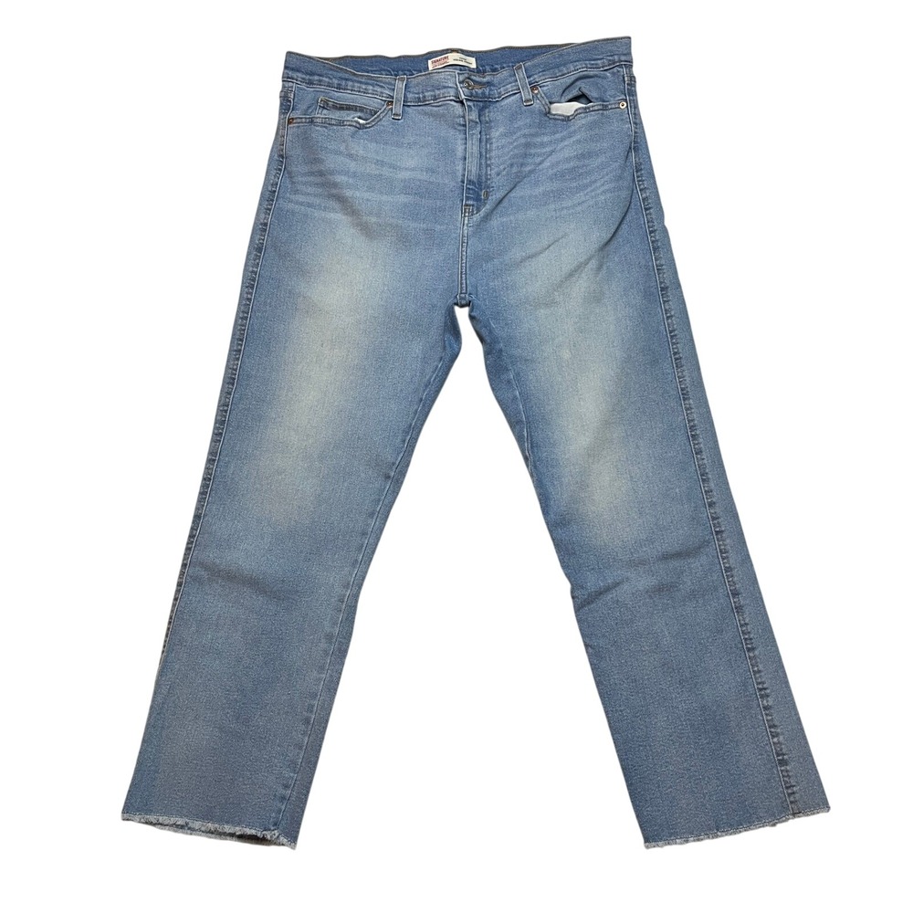 Signature Levi Strauss Jeans Womens 16 Light Blue Heritage High Rise‎ Straight